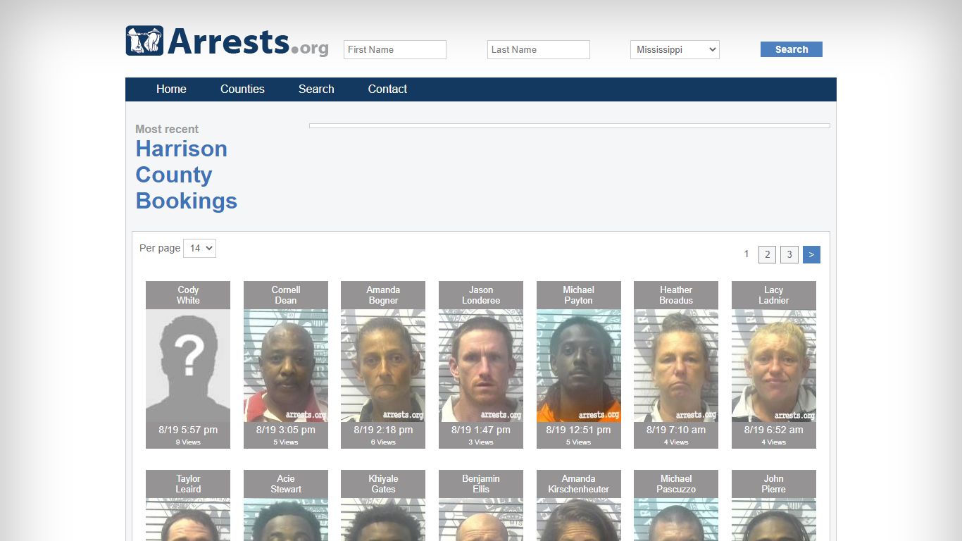 Harrison County Arrests and Inmate Search