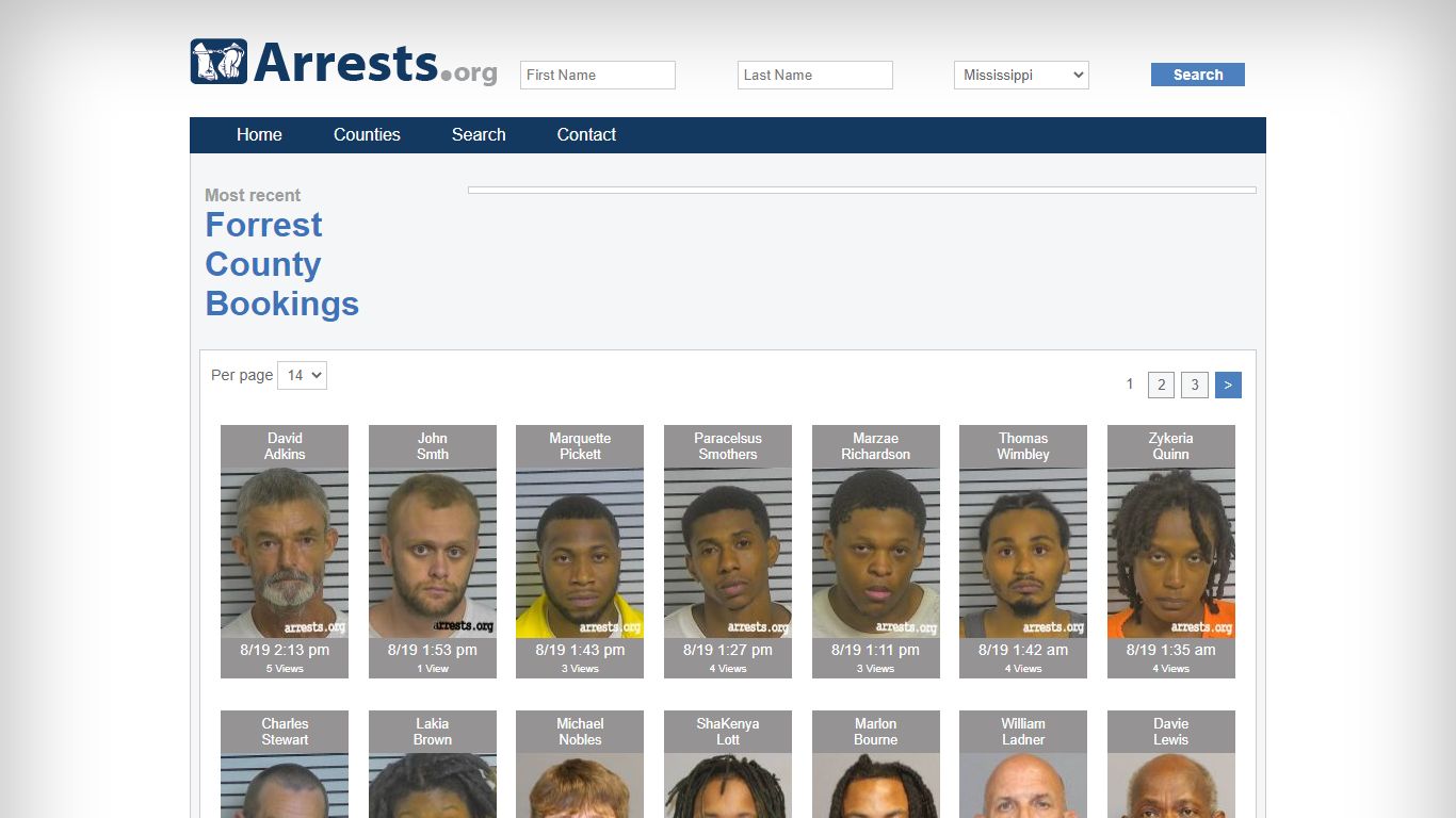 Forrest County Arrests and Inmate Search